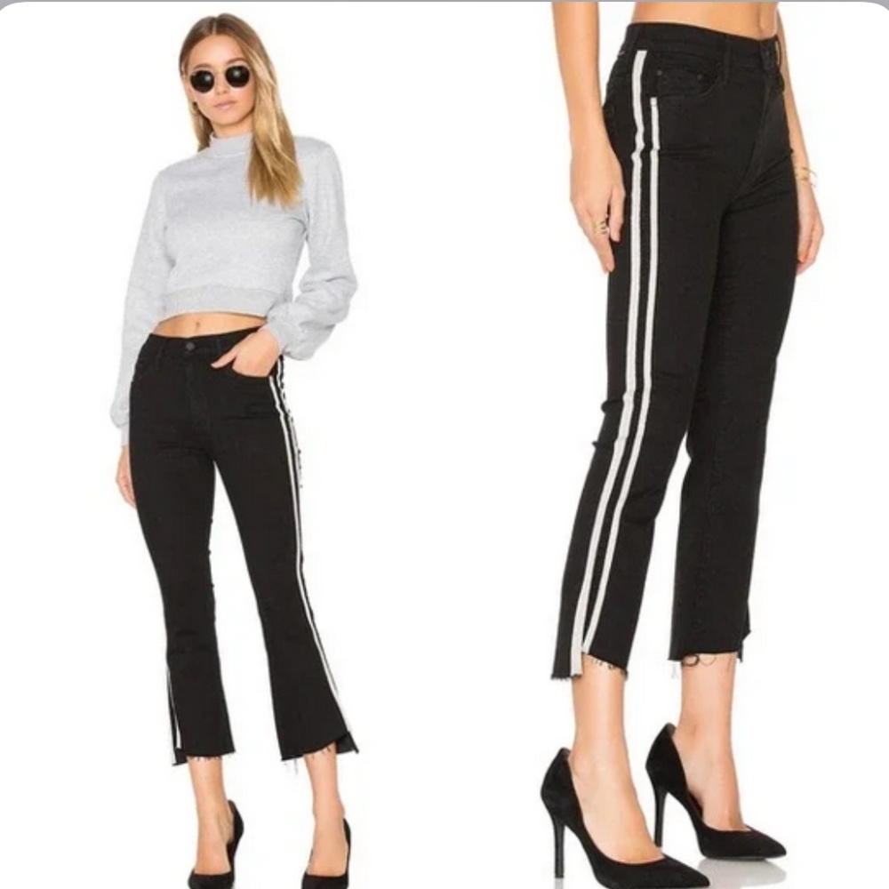 Mother insider crop step fray jeans